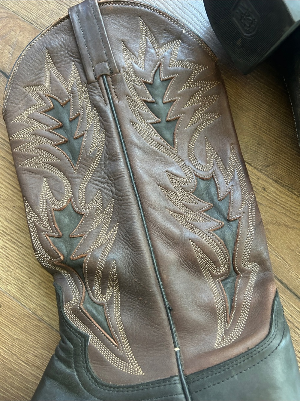Dan Post Two-Tone Brown Leather Western Boots !! 8.5 D - Picture 12 of 12